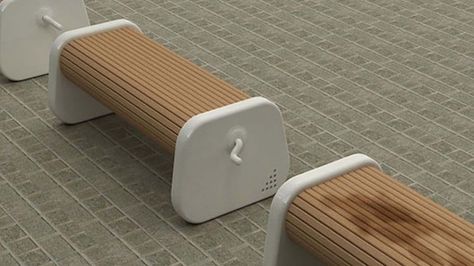 Sung Woo Park's Rolling Bench - rotate it around and you've got a dry seat. Inventions Sympas, Clever Inventions, Creative Inventions, Urban Furniture, New Inventions, Cool Inventions, Cool Gadgets, Life Hacks, Improve Yourself