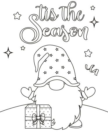 Christmas Gnome Coloring Pages, Free Printable Christmas Coloring Pages, Gnome Coloring Pages, Christmas Knomes, Abstract Art Projects, Gnome Pictures, Printable Christmas Coloring Pages, Christmas Tunes, Kids Christmas Party