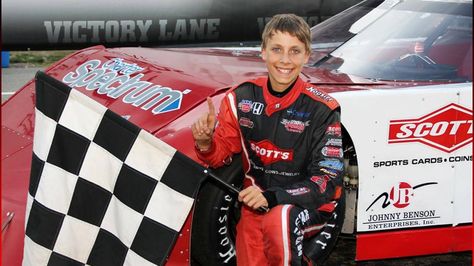 Earlier this season, Carson Hocevar, 13, won a Super Late Model race. He is believed to be the youngest Late Model race-winner in the history of Berlin Raceway in Marne, Michigan. However, ... Carson Hocevar, Late Model Racing, Nascar Drivers, The Keys, Sports Cards, Nascar, The History, Victorious, Michigan