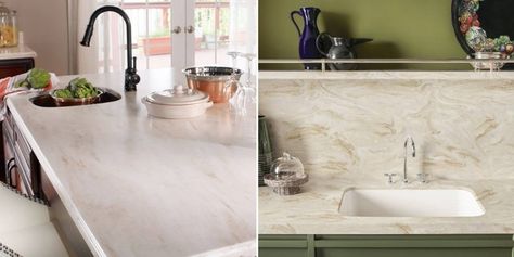 discussion of pros and cons of corian countertops Corian Countertops, Types Of Countertops, Solid Surface Countertops, Polyester Resin, Countertop Materials, Kitchen Countertop, Window Cleaner, Hot Pot, Solid Surface