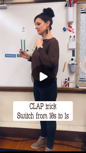 Amanda Tessier | A sweet girl pulled me aside and privately whispered, ‘Ms.Tessier, I think your shirt is on backwards.’ I checked. It’s not 🤷🏻‍♀️. 🌟CLAP🌟... | Instagram Hybrid Homeschool, Counting Backwards, Math Kindergarten, Teaching Counting, Tens And Ones, Number Activities, Second Grade Teacher, Homeschool Classroom, Kindergarten Ideas