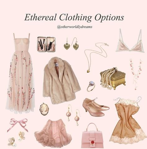 Angel Aesthetics, Ethereal Clothing, Cutesy Aesthetic, Collage Diary, Ethereal Aesthetic, Classy Aesthetic, Princess Aesthetic, Mood Board Fashion, Clothes And Accessories