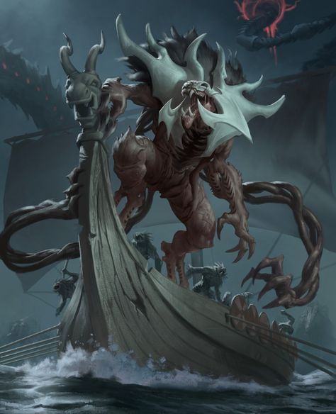 Beast Creature, Mtg Art, Cool Monsters, Cosmic Horror, Alien Concept Art, Monster Concept Art, Fantasy Monster, Creature Concept Art, Mystical Creatures