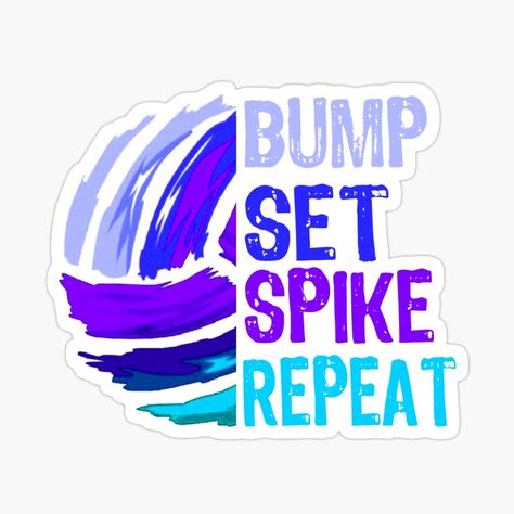 Bump Set Spike, Decorate Notebook, Coloring Stickers, Eye Catching Colors, Theme Party, Bump, Volleyball, Sticker Design, Party Themes