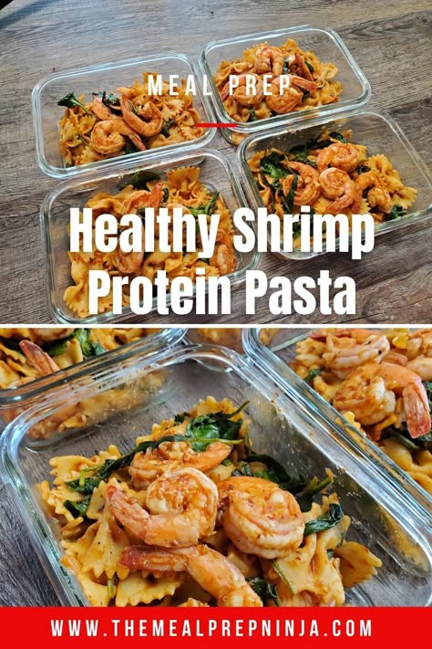 Protein Pasta Meal Prep, Shrimp Protein, Recipe Bowls, Pescatarian Meal Prep, Pasta Meal Prep, Pescatarian Recipes Healthy, Shrimp Meal Prep, Chipotle Shrimp, Clean Meal Prep