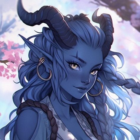 Cherry Blossom Forest, Female Tiefling, Tiefling Female, Dnd Magic, Ange Demon, Dungeons And Dragons Characters, Dnd Art, Wow Art, Character Creation