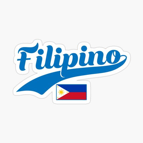 Get my art printed on awesome products. Support me at Redbubble #RBandME: https://www.redbubble.com/i/sticker/Filipino-Pride-Philippines-Classic-Pinoy-Flag-by-d247/62477339.EJUG5?asc=u Border Design For Filipino Subject, Filipino Subject Design, Filipino Logo, Philippines Logo, Subject Design, Filipino Design, Filipino Pride, Subject Labels, Logo Aesthetic