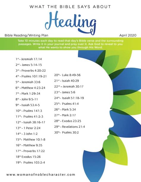 April Bible verses about healing Bible Reading Plan For Healing, Faithdex Cards, Bible Plans, Daily Bible Reading Plan, Bible Reading Plans, Bible Study Worksheet, Scripture Writing Plans, Verse Mapping, Scripture Writing