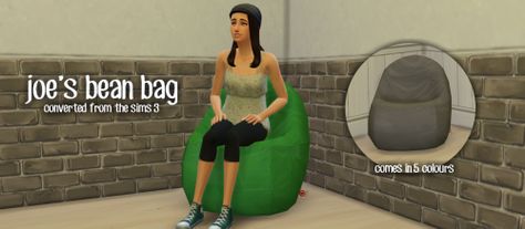 My Sims 4 Blog: TS3 Joe's Beanbag Chair Conversion by Grazeness Sims 4 Blog, Sims 4 Update, Sims 4 Mods Clothes, Sims 4 Build, Sims 4 Cc Finds, Cc Finds, Sims 4 Custom Content, Sims 4 Mods, Custom Content