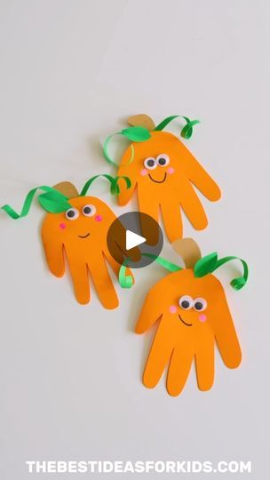 130K views · 5.3K reactions | LOVE, YOUR LITTLE PUMPKIN 🎃   Follow me @bestideasforkids for more fun kid craft ideas.   The cutest Halloween handprint craft- make these adorable pumpkin handprint cards 🎃  Kids will love decorating the faces on these cards.  First fold over a piece of orange cardstock. Trace the handprint with the thumb on the folded part.  We used some green cardstock to add a leaf and twisted down strips of green cardstock around a pencil for the vines. Then added a stem with some brown cardstock.   #halloweencrafts #handprint #kidscrafts #kidcrafts #kidsactivities #preschoolactivities #preschool #kindergarten #kindergartenactivities #grade1 | Kim McLeod | The Best Ideas for Kids | Inland Sky · Little Hands Orange Crafts Preschool, Pumpkin Handprint, Handprint Cards, Halloween Handprint Crafts, Halloween Handprint, Orange Craft, Pumpkin Cards, Handprint Craft, Kid Craft