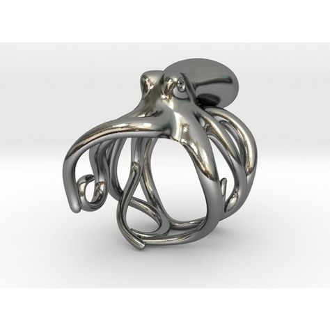 Octopus Ring, Flower Engagement Ring, Engagement Ring White Gold, Cool Products, Morganite Engagement Ring, Rose Engagement Ring, Silver Jewelry Rings, Sea Glass Jewelry, Rings Simple