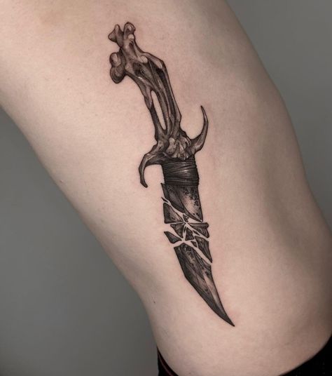 Blonde Boy Aesthetic, Knife Tattoo, Sigil Tattoo, Body Tutorial, Bone Tattoos, Warrior Tattoos, Gothic Tattoo, Dagger Tattoo, Tattoo Art Drawings