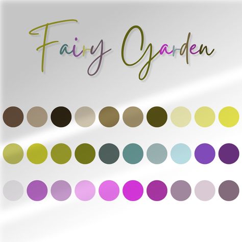 Color Palette Fairy Color Palette, Garden Color Palette, Color Palette Hex Codes, Palettes Color, Procreate Color Palette, Illustration Procreate, Hex Codes, Mermaid Inspired, Procreate App