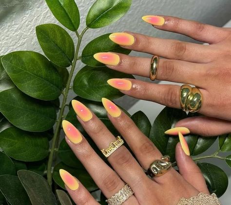 55 Sun kissed Summer nails ideas that you will love - miss mv Fluro Yellow Nails, Trendy Summer Nails 2024 Almond, Fluro Nails, Deb Nails, Unique Summer Nails, F1 Nails, Mystical Nails, Nails Western, Mood Nails