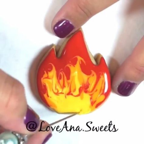 🔥🔥Flame cookie 🔥🔥 by @loveana.sweets #sofun Flame Cookies Decorated, Fire Cookies Decorated, Fireman Cookies Decorated, Flame Cookies, Brandon Allstars, Firefighter Cookies, Fire Cookies, Flame Costume, Cookie Flooding