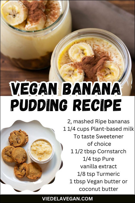 VEGAN BANANA PUDDING RECIPE Vegan Banana Pudding, Alpha Gal, Healthy Dessert Options, Vegan Pudding, Banana Pudding Recipe, Decadent Chocolate Cake, Yummy Dessert, Sweet Cravings, Vegan Banana