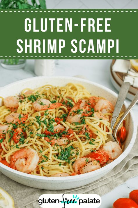 Indulge in the delightful flavors of Gluten-Free Shrimp Scampi, where succulent shrimp, zesty lemon, and aromatic parsley come together in a mouthwatering sauce. Gluten And Dairy Free Shrimp Recipes, Gluten Free Shrimp Scampi, Gluten Free Shrimp Pasta, Dairy Free Shrimp Scampi, Gluten Free Shrimp Recipes, Gluten Free Diet Meal Plan, Gf Entrees, Fast Vegetarian Dinner, Cooked Shrimp Recipes