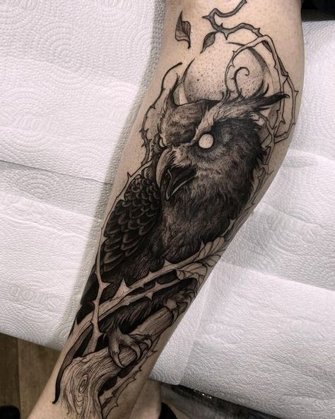 Leonardo Fukuyama Tassi 福山 on Instagram: "Booking at @sombretache_tattoo 🇫🇷 • 23 - 25th Feb • ______________________ Leftdead.art@gmail.com" Dark Owl Tattoo, Octopus Tattoos, Owl Tattoo Design, Raven Tattoo, Dark Art Tattoo, Hand Tattoos For Guys, Owl Tattoo, Dark Tattoo, Cover Up Tattoos