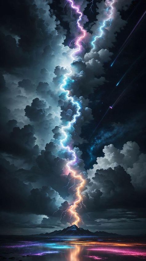 Beautiful Night Wallpaper, Neon Lights Aesthetic Wallpaper, Lightning Wallpaper Aesthetic, Lightning Wallpaper Iphone, Galaxia Aesthetic, Wallpaper Iphone Solid Color, Lightning Wallpaper, Zoom Wallpaper, Solid Color Wallpaper