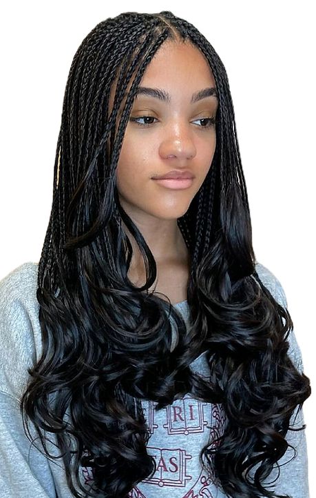 Creative Braids, French Curls, Curls Braids, Knotless Box Braids, Braids Cornrows, Cornrow Braids, French Curl, Braids Ideas, Crochet Box Braids