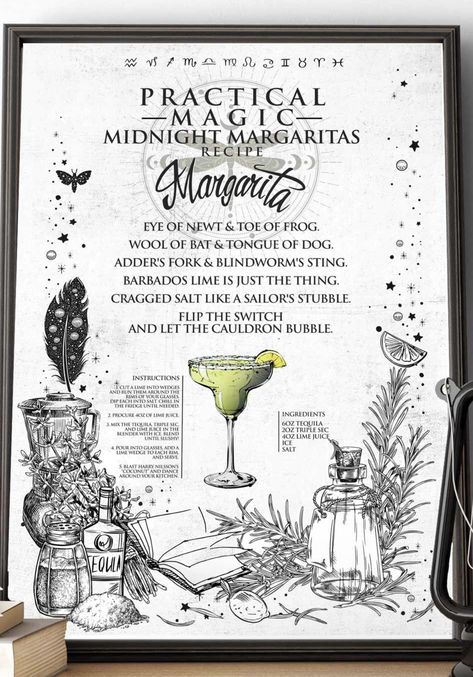 Practical Magic Drinking Game, Practical Magic Margarita Recipe, Midnight Margaritas Practical Magic Recipe, Practical Magic Drink, Witchy Sleepover Ideas, Practical Magic Movie Night Food, Practical Magic Margaritas, Practical Magic Food, Practical Magic Themed Food