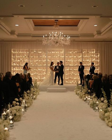 EMILY BRIDGMAN on Instagram: "I’ll probably never stop talking about this candle wall or this couple 🫶🏼  Planning & Design: @mandymarieevents  Design: @skyler_mme Photo: @emilyb.photo Makeup: @carotakahashimua @modeartistry Hair: @basik_b_beauty @modeartistry Florist: @mintgreendesign Venue: @thecambyhotel Rentals: @epicpartyteam @brighteventrentals  Drape: @linensbydivinity AV: @divinityeventproductions Fabrication: @archandarrowaz  Linen: @bbjlatavola Ceremony & Cocktail Hour Strings: @violinist_jlevy Dinner Menus & Reserved Seating Cards: @storybirddesign Band: @twicebakedband DJ: @djdorsal @engage.entertainment Cake: @loveandcakechandler  Photo Booth: @crazyshotzentertainment Bridesmaids Dresses: @shonajoy  @showmeyourmumu Bridal Getting Ready Set: @onemile  Wedding Gown: @inesdisant Ceremony Candles Wedding, Hanging Candles Wedding Ceremony Backdrop, Candle Wedding Entrance, Candle Wedding Alter Ceremony Backdrop, Candle Wall Wedding, Wedding Candle Abras, Candle Only Reception, Wedding Violinist, Black Tie Wedding Decor