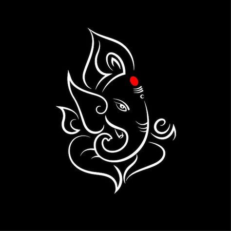 Hindu god lord ganesha illustration isol... | Premium Vector #Freepik #vector #shree #lord-ganesha #ganesh-ji #ganpati Lord Ganesha Black Background, Ganpati Black Background, Lord Ganesha Hd Wallpaper For Iphone, Black Ganesha Wallpaper, Dark God Art, All Gods In One Picture, Hindu Gods Art, Lord Ganesha Hd Wallpaper, Ganesha Illustration