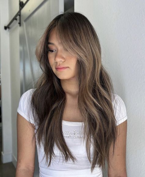 Vegas Hairstyles, Warm Brunette Balayage, Bayalage Brunette, Balayage Asian Hair, Vegas Hair, Warm Brunette, Brunette Balayage, Caramel Balayage, Nice Hair