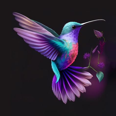 Download free HD stock image of Ai Generated Hummingbird Hippie Pictures, Colorful Hummingbird, Hummingbird Pictures, Hummingbird Flowers, Hummingbird Art, Tatuaje A Color, Hummingbird Tattoo, Tumblr Image, Quotes Deep Meaningful