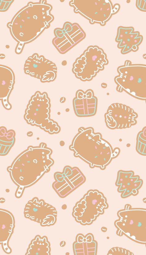 Pusheen Christmas, Christmas Wallpaper Ipad, Pusheen Cute, Xmas Wallpaper, Images Kawaii, Kawaii Christmas, Pusheen Cat, Christmas Phone Wallpaper, Cute Christmas Wallpaper