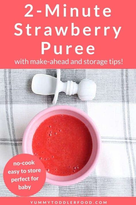 Avocado Baby Food, How To Store Strawberries, Baby Food Combinations, Oatmeal Yogurt, Easy Baby Food Recipes, Baby Bullet, Strawberry Baby, Baby Puree Recipes, Baby Puree