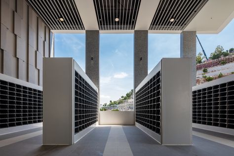 Ossuary Architecture, Columbarium Design, Memorial Park Design, Cemetery Design, Memorial Architecture, Cemetery Ideas, Jade Buddha, Mailbox Design, Buddha Temple