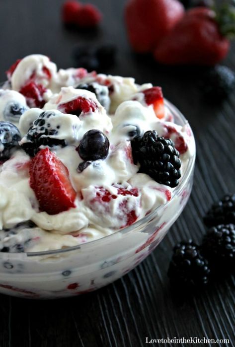 Mascarpone Berry Salad- The perfect summer fruit salad! Delicious fresh mixed berries added to a creamy whipped mascarpone cream makes for the perfect side dish! Any dessert with berries in it is my favorite dessert in the summer. For years my husband and I have enjoyed making mascarpone cream with berries on top. So recently... Read More » Berries With Whipped Cream, Marscapone Fruit Dessert, Berries And Mascarpone, Fruit And Whipped Cream Desserts, Berries And Whipped Cream Dessert, Fruit And Cream Dessert, Berries And Cream Dessert, Fruit With Whipped Cream, Mascarpone Desserts