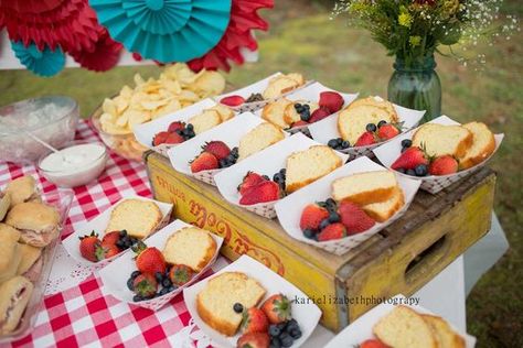 Rustic Bridal/Wedding Shower Party Ideas | Photo 11 of 20 | Catch My Party: Picnic Wedding Shower Ideas, Wedding Shower Bbq Ideas, Picnic Themed Bridal Shower Ideas, Bbq Bridal Shower Ideas, Picnic Bridal Shower Ideas, Bridal Shower Bbq, Rustic Bridal Shower Ideas, Bridal Picnic, Backyard Country