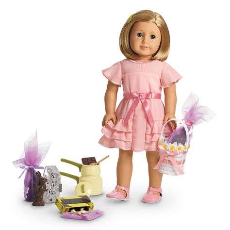 Girl Kit, Spring Time Outfits, American Doll Clothes, Dress Doll, American Girl Clothes, Candy Making, Easter Outfit, Easter Dress, Girl Doll Clothes