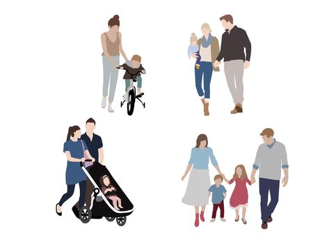 Human Png Architecture, Family Vector Illustration, Family Png, People Png Photoshop, Flat Vector, Flat Vector People, Flat Vector Illustration, People Architecture, Vector People