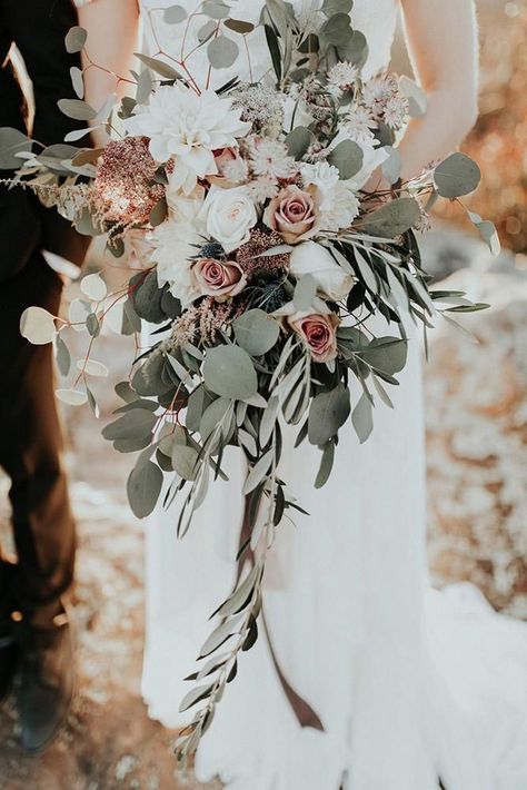 30 Sage Green Wedding Ideas ❤️ sage green wedding bouquet greenery and dusty pink roses and wildflowers andy roberts photography #weddingforward #wedding #bride #weddingbouquets #sagegreenwedding Sage Wedding Colors, Rose Gold Wedding Inspiration, Sage Green Wedding Colors, Greenery Wedding Bouquet, Green Wedding Bouquet, Bouquet Images, Gold Wedding Inspiration, Boho Wedding Bouquet, Green Wedding Colors