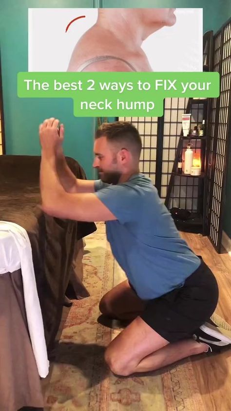 Hump Exercise, Neck Bump, Neck Fat Exercises, Confident Posture, Neck Stretching, Dowager's Hump, Neck Exercise, Better Posture Exercises, Neck And Shoulder Exercises