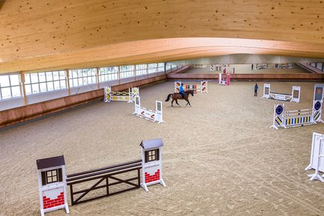 inside the riding arena Horse Riding Arena, Prefab Barns, Equestrian Stables, Horse Arena, Dream Stables, Riding Stables, Dream Horse Barns, Indoor Arena, Riding Arenas