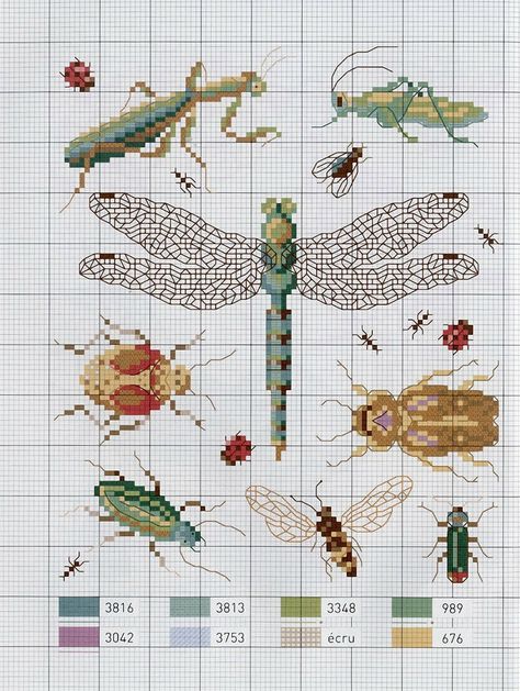 Butterfly Cross Stitch, Pola Sulam, Mini Cross Stitch, Cross Stitch Animals, Cross Stitch Patterns Free, Embroidery Craft, Embroidery Inspiration, Cross Stitch Chart, Cross Stitch Art