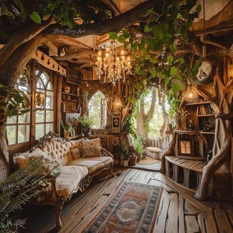 Bohemian Hippie Lifestyle Fairytale House Interior, Fairytale Cottage Interiors, Illustration Fairytale, Fairytale Town, Fairytale House, Forest Cottage, Hippie Lifestyle, Fantasy Rooms, Illustration Book