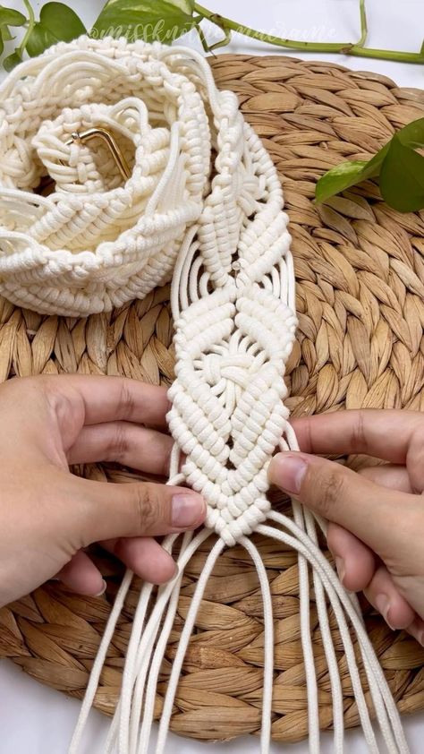 Macrame Belt Tutorial, Belt Tutorial, Macrame Belt, Simpul Makrame, Pola Macrame, Tutorial Macramé, Macrame Wall Hanging Tutorial, Macrame Plant Hanger Tutorial, Macrame Plant Hanger Patterns