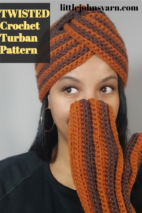 Crochet Turban Pattern Free Twisted Headband, Crocheted Turban Pattern Free, Crochet Kangol Hat Free Pattern, Turban Crochet Hat Free Pattern, Crochet Turban Hat Pattern Free, Crochet Head Wrap Pattern Free, Crochet Turban Pattern Free, Crochet Turban Pattern, Crochet Turban Hat