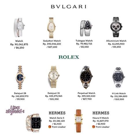 @himanikarki #watcheslover Lisa Rolex Watch, Lisa Watch Collection, Fancy Watches For Women, Bvlgari Watch Women, Watch Women's Classy, Lisa Watch, Capsule Wardrobe Jewelry, Elegant Watches Women, Bvlgari Watch