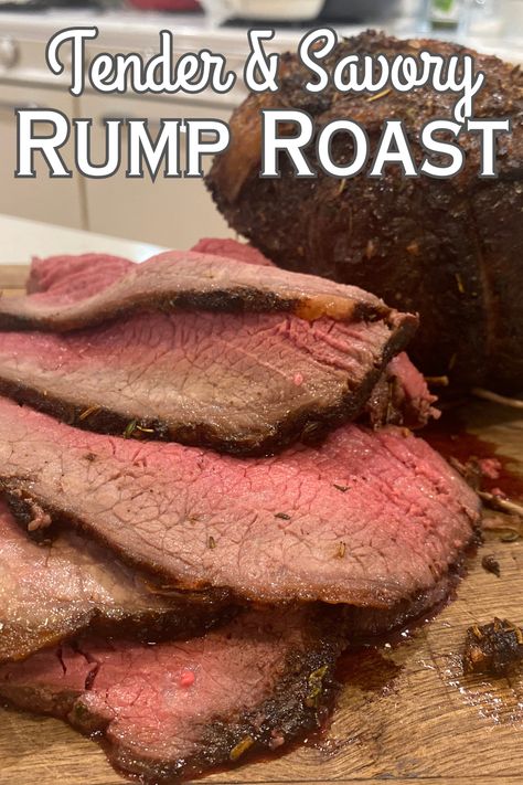 Tender Rump Roast is seared then oven roasted till perfectly tender and flavorful! Oven roasted rump roast recipe is a simple and affordable dinner for special occasions and Sunday dinners! #rumproastrecipe Oven Rump Roast, Tender Rump Roast, Cooking A Rump Roast, Rump Roast Recipe, Beef Rump Roast, Rump Roast, Tender Roast Beef, Beef Rump, Sunday Dinners