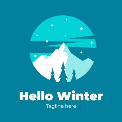 Winter Logo Design Ideas, Winter Logo Design, Winter Logo, Brand Design Inspiration, Logo Design Ideas, Hello Winter, Branding Design Inspiration, Personal Brand, Logo Maker