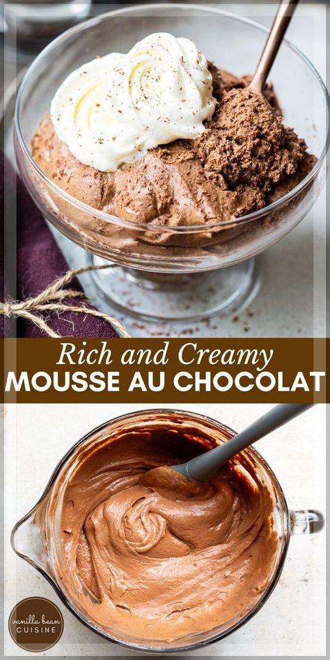 This decadent Chocolate Mousse is the perfect holiday dessert! Rich, velvety, and packed with deep chocolate flavor, it's a classic French treat you can make ahead of time to impress guests and sweeten up your festive celebrations. Best Chocolate Mousse Recipe, French Chocolate Mousse, Best Chocolate Mousse, Mousse Recipes Easy, Chocolate Mousse Desserts, Classic French Desserts, French Chocolate, Chocolate Mousse Recipe, French Dessert