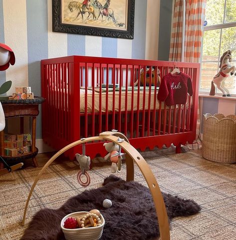 Red Alert 🚨 Our Moss Crib is also available in Tomato 🍅 #repost @snapsbyjaks #oeuffurniture #oeufmosscrib Red Crib Nursery, Blue And Red Nursery, Red Nursery Ideas, Red Kids Room, Red Kids Rooms, Red Crib, Red Nursery, Red Dresser, Crib Nursery