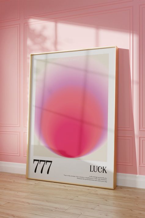 Your space should reflect who you are and what you care about. Adding a pop of color to your walls with this Angel Number Aura Poster is an easy way to inject some personality into any room and put a smile on your face. Angel Number 777 Luck: Lucky energy surrounds you. Trust in the universe. Your intuition is leading you in the right direction. Embrace the synchronicities that come your way. Discover the rest of the collection here: https://www.etsy.com/de-en/shop/bloomfleur?ref=seller-platform Angel Numbers Art, 777 Angel Number, Poster Prints Angel Numbers, Angel Number Art Print, Aura Pictures, Aura Angel Numbers Poster, Angel Number Wall Prints, Aura Poster Angel Number, Angel Number 777