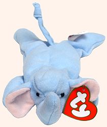 Peanut (light blue) - Ty Teenie Beanie Babies - McDonalds promotion Elephant Stuffed Animal, Beanie Babies, Beanie Baby, Plastic Bag, Stuffed Animal, Plush Toy, 6 Inches, Peanut, Elephant